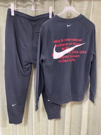新品 Mサイズ NIKE ナイキ セットアップ ブラック 刺繍 スウェット