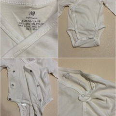 H&M　肌着前開きロンパースの画像