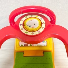 押し手付乗用 ワンワンとうーたんらくらくキャスター コンビカー カタカタの画像