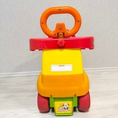 押し手付乗用 ワンワンとうーたんらくらくキャスター コンビカー カタカタの画像