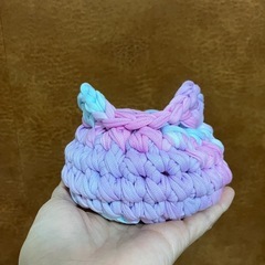ハンドメイド　ネコ型　小物入れ　セットの画像