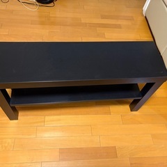 【無料】木製ロングベンチ 90×26×45.5cm ブラックの画像