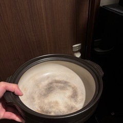 土鍋 黒 直径約25cm 2-6人用の画像