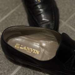 LANVIN ブラック ローファーの画像