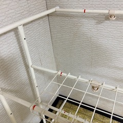 伸縮可便利ラック白の画像