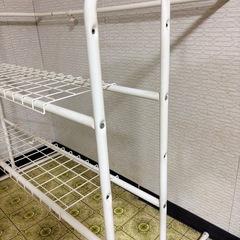 伸縮可便利ラック白の画像