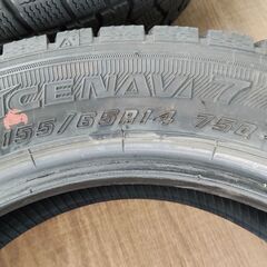 これから需要増！ ☆スタッドレスタイヤ☆アイスナビ7：≪GOODYEAR 2023年11月下旬製≫　『155/65R14 75Q』の画像