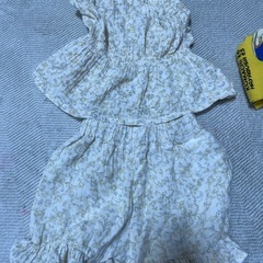 花柄タンクトップとショートパンツセット 80cmの画像