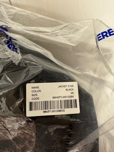 ADERERROR Sig; TRS Tag jacket 03 XS 新品未使用
