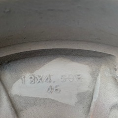 日産純正ホイールタイヤセット　13×4.50B ＋46 PCD100の画像