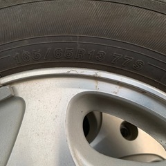 日産純正ホイールタイヤセット　13×4.50B ＋46 PCD100の画像