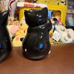 黒猫　陶器　置物　3個セットの画像