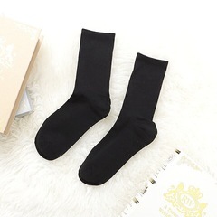 【7足セット】 新品未使用 靴下 クルーソックス リブ 男女兼用 メンズ レディース くつ下 ブラック シンプル カジュアル ストリート スポーティーの画像