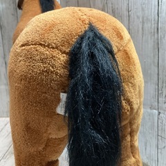 お話中　座れるぬいぐるみ　馬　アニマルスツールの画像