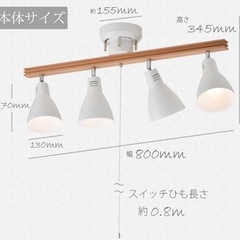 【新品】電球付属4灯シーリングライトの画像