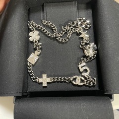 CHANEL (シャネル) ココマーク クローバー スター 5 クロス ラインストーン ネックレス A22P シルバー レディース - アクセサリーの画像