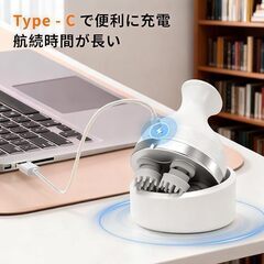 Fyros ヘッドスパ 電動頭皮ブラシ 頭皮ケア 3D振動 360°回転 急緩調節 IPX7防水 乾湿両用 お風呂対応 USB充電 美容家電の画像