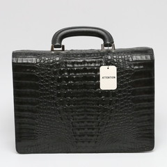 カイマンクロコダイル 3678 セカンドバッグ ブラック  CAIMAN CROCODILEの画像