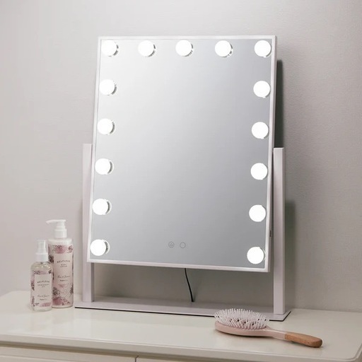 Francfranc　フッツェ ハリウッドミラー スクエア L ホワイト