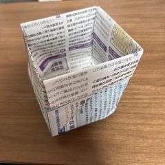 新聞紙で作った置き型の箱【50枚】の画像