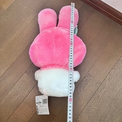 タグ付き 未使用 大きなリボンみみむすびBIGぬいぐるみ マイメロの画像