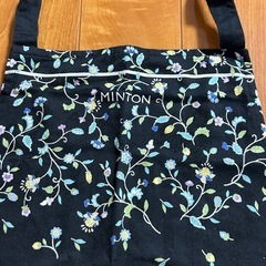 MINTON ミントン　花柄エプロン 黒の画像
