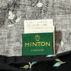 MINTON ミントン　花柄エプロン 黒の画像