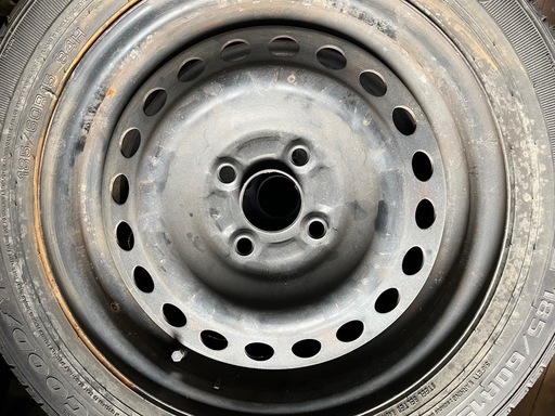 185/60R15 ホイールカバー付きホイール＆サマータイヤ
