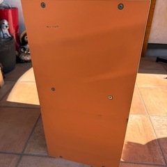 オレンジ色　カラーボックス 収納棚　昭和レトロ　2段ボックス　オレンジ 昭和の画像