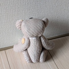 ハンドメイド 手作り テディベア ぬいぐるみ べベージュ 動物柄の画像