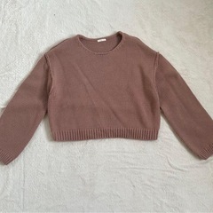 GU チャンキーニット　ブラウン　Lの画像