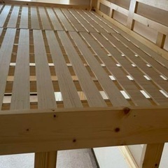 ロフトベッド 階段付き　収納BOX 木製 パイン無垢材　耐震仕様の画像