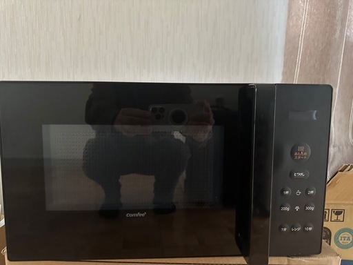 美品 コンフィー 電子レンジ CF-EM201-WB コンフィー電子レンジ