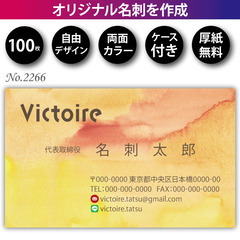 名刺印刷 100枚 両面 フルカラー 紙ケース付 No.2…