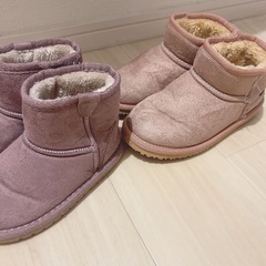 キッズシューズ　ムートン　光る靴3足セットの画像