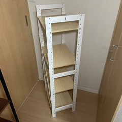 スチール × 木製　4段ラックの画像