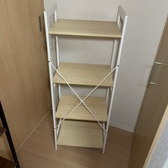 スチール × 木製　4段ラックの画像
