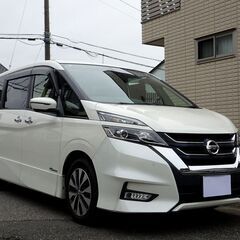 即乗りＯＫ セレナハイブリッド ハイウェイスター エマージェンシーブレーキ ナビ フルセグTV Bluetooth フリップダウンモニター アラウンドビューモニター 両側パワスラ インテリキー クルコン LEDライト LEDフォグ ETCの画像