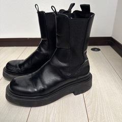 H &M センターゴアブーツ　チャンキーヘルシーブーツ　38の画像