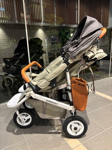 【美品】新型フロントバー開閉式2024年購入エアバギー2人乗りベビーカー ココダブルEX フロムバース ストーン
