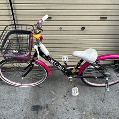 GIRLS LABO 子供用自転車 黒とピンク　直接取引のみの画像
