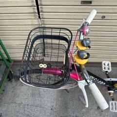 GIRLS LABO 子供用自転車 黒とピンク　直接取引のみの画像