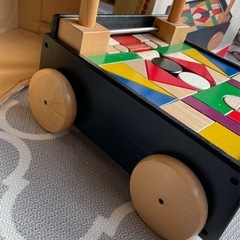 河合楽器の木のおもちゃ　押し車つみき　デラックスの画像