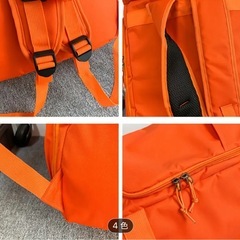 【新品】大容量リュック　旅行、家族のおでかけに　オレンジの画像