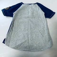 【インディゴ製品】デニム風チュニック　半袖　Tシャツ　サイズ100の画像