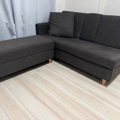 Kozomyer ソファベッド 収納付き ブルーグレーの画像