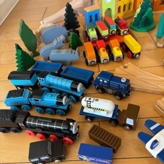 トーマス　レールセット 鉄道 列車 汽車  トレイン おもちゃ 木のおもちゃ 電車 ミニカー 乗り物 レールセット レール 車両 車両パーツ 線路 セット 電車 木製レール 線路 木製 知育玩具 ブロック 積み木 ウッドトイの画像