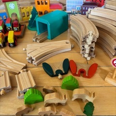 トーマス　レールセット 鉄道 列車 汽車  トレイン おもちゃ 木のおもちゃ 電車 ミニカー 乗り物 レールセット レール 車両 車両パーツ 線路 セット 電車 木製レール 線路 木製 知育玩具 ブロック 積み木 ウッドトイの画像