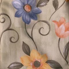 遮光カーテン　腰高窓用　花柄① の画像