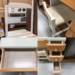 【ジ593】ドレッサー 白 ホワイト (ma)の画像